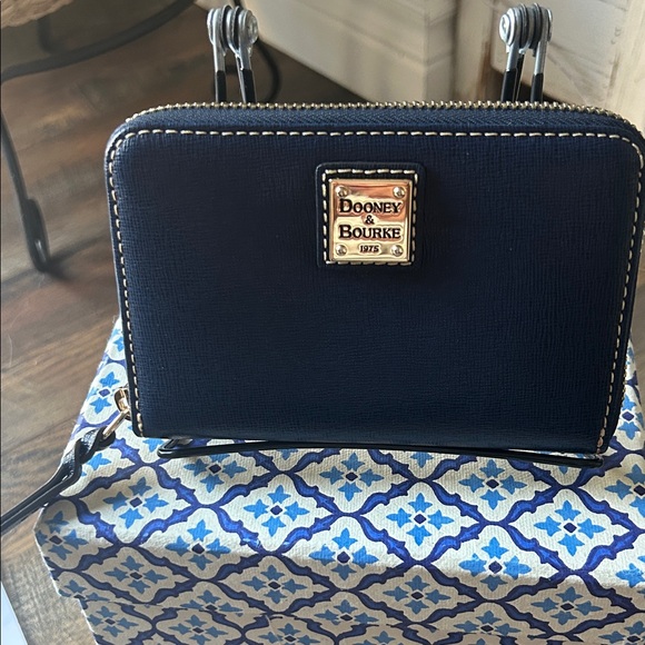 Dooney & Bourke Dark Blue Wallet - Picture 1 of 5